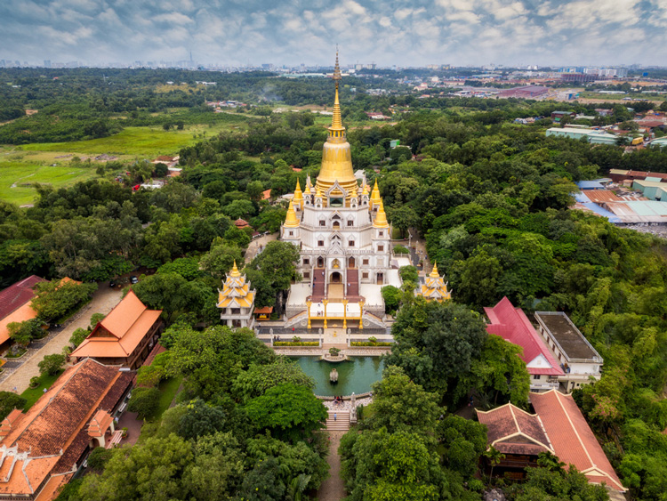 Boeddhistische tempel in Ho Chi Minh City, Vietnam